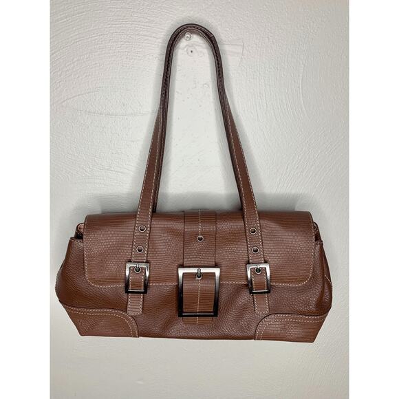 Y2K Maxx New York Brown Buckle Shoulder Bag | Early 2000s Vibe - Picture 4 of 6